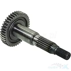 Wałek zdawczy przekładni tylnej 126mm 42 zęby 18 frezów L-EVO 1PE40QMB/1E40QMA/QMB 2T