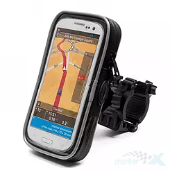Uchwyt na telefon do motocykla, wodoodporny, 155x77x20 mm, montaż na kierownicę, Biketec EXTREME®