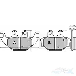 Klocki hamulcowe RMS ATV Kymco / PGO / ADLY