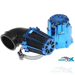 Filtr powietrza stożkowy 32mm 90° gąbka niebieski Polini Air Box Mini