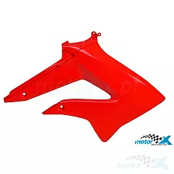 Osłona chłodnicy, prawa, czerwona, Derbi Senda DRD 10- / Gilera RCR, SMT 11-