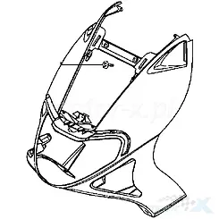 Osłona przednia górna szary HJP Kymco Super 9