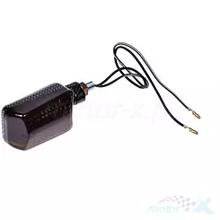 Kierunkowskaz M8 mini carbon krótki ciemny klosz