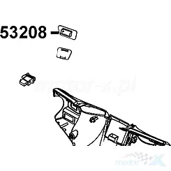 Zaślepka prawa w osłonie kierownicy szara Kymco 53208-ACC1-E10-NVP