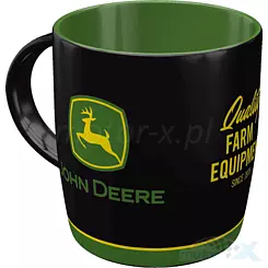 Kubek ceramiczny john deere logo black Nostalgic Art 43081