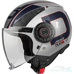 Kask motocyklowy, otwarty, AXXIS METRO S DUO szaro-srebrny mat