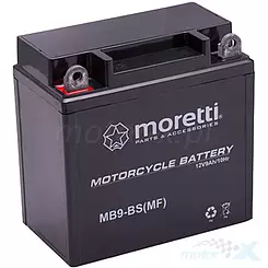 Akumulator żelowy Moretti Parts MB9-BS 12V 9Ah 137x76x134mm 85CCA