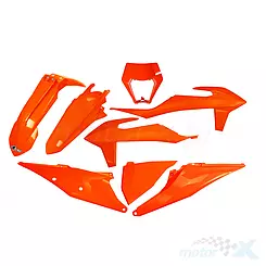 Zestaw osłon nadwozia pomarańczowy fluo KTM EXC  20-22 / EXC-F 20-22