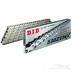 Łańcuch napędowy 50(530)ZVMX, X-Ringowy, do 1400ccm, S&S - srebrny, DID [grupa]