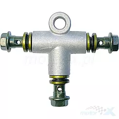 Rozdzielacz hamulcowy, trójnik, gwint M10x1.25mm, ATV / Quad / Shineray