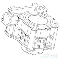Cylinder goły QJMotor 13901454BY01