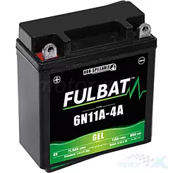 Akumulator żelowy bezobsługowy Fulbat (6N11A-4A) 6V 11Ah 121x58x130mm 90CCA