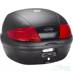 Kufer centralny 35L, monolock z plytą, czerwone odblaski, Kappa ACTION K35N2