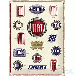 Tablica, plakat 30x40 cm, tłoczona blacha, Fiat Evolution Nostalgic Art 23297