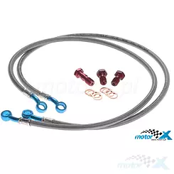 Przewody hamulcowe Galfer, przód, srebrne (Yamaha YZF 1000 R1 04-06)