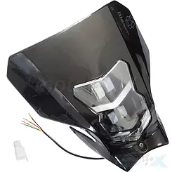 Lampa przednia reflektor LED, czarna, Barton MZK 250