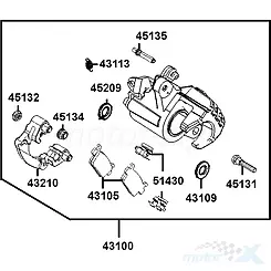 Zacisk hamulcowy tylny Kymco AK 550 Euro 5