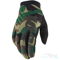 Rękawice motocyklowe offroad, czarne-camo, 100 Percent (100%) Brisker