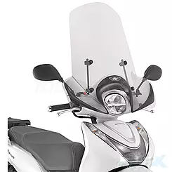 Szyba czołowa, transparentna, Kappa 1193AK, Honda SH 125 Mode