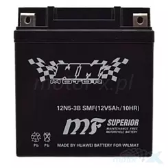 Akumulator bezobsługowy WM Motor SMF 12N5-3B (YB5L-B) 12V 5Ah 120x60x130mm