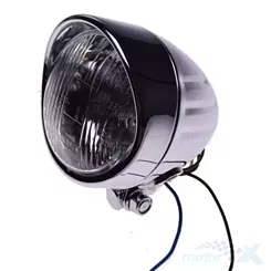 Lampa uniwersalna przednia 108mm z daszkiem E-Mark homologacja
