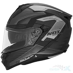 Kask motocyklowy integralny z blendą, czarno-tytanowy (mat), Nox N304S Carver
