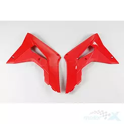 Osłony chłodnicy czerwone UFO Plast Honda CRF 250 R / 450 R