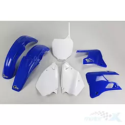 Zestaw osłon nadwozia biało-niebieski UFO Plast Yamaha YZ 125 / 250 00-01