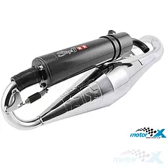 Wydech Stage6 Pro Replica chrom / carbon, Gilera / Piaggio (E)