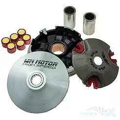 Wariator kompletny ze wzmocnioną tarczą zewnętrzną 16mm, 2 zestawy rolek, WM Motor 2T