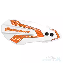 Osłony dłoni, listki, uniwersalne, biało pomarańczowe, Polisport MX Flow