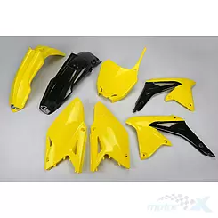 Zestaw osłon nadwozia żółto-czarny UFO Plast Suzuki RMZ 450 08-17