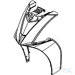 Osłona przednia górna jasny szary metalik HKP Kymco People GTi