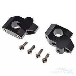 Uniwersalny adapter przesunięcia, podwyższenia kierownicy 7/8" (22mm) czarny 2 sztuki
