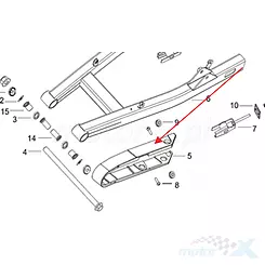 Ślizg łańcucha napędowego Keeway 53004J800000