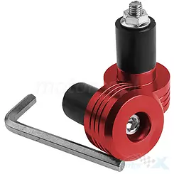 Końcówki kierownicy 17.7mm czerwone 2 sztuki