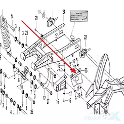 Osłona gumowa wahacza Keeway RKF 125 53018L430000