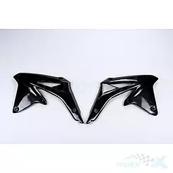 Osłony chłodnicy czarne UFO Plast Suzuki RMZ 450 08-17