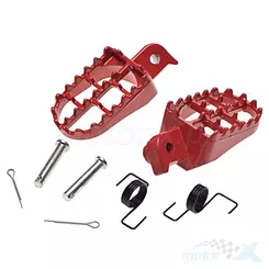 Podnóżki kierowcy komplet czerwone WM Motor Honda CRF 50
