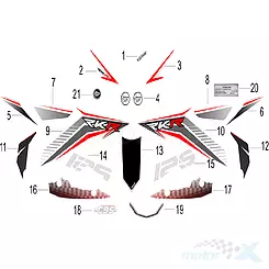 Naklejka (3) Keeway RKR 125 EFI Euro 4   05521U31BC00