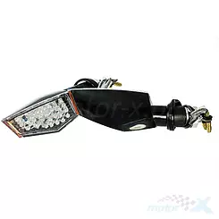 Kierunkowskazy M10 LED czarne biały klosz