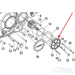 Pokrywa filtra oleju, MM01, QJMotor SRK 125 S / SRV 125