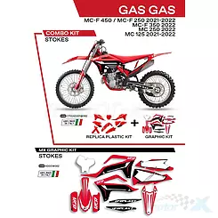 Zestaw osłon nadwozia czerwony UFO Plast Gas Gas MC / MC-F
