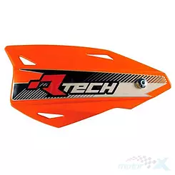 Osłony dłoni uniwersalne, handbary, pomarańczowe, mocowanie na kierownice, Racetech VERTIGO CROSS/ENDURO KITPMVTAR00