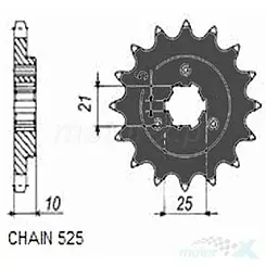 Zębatka przednia Sunstar  SUNF416  15 zębów