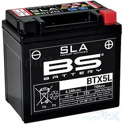 Akumulator bezobsługowy BS Battery  BTX5L (YTX5L-BS) 12V 4Ah 113x70x10mm 70CCA