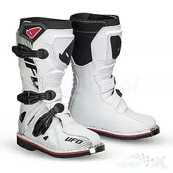 Buty motocyklowe dla dziecka UFO Plast Typhoon Junior Cross / Offroad White