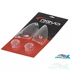 Klosze kierunkowskazów Revo, białe, MBK Nitro / Yamaha Aerox 1999-