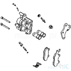 Zacisk hamulcowy przedni lewy, grafitowy J2A, Kymco CV3 550