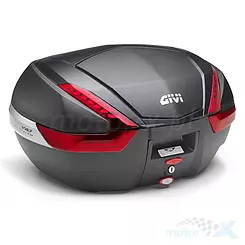 Kufer centralny Givi V47NN, 47L, płyta Monokey, czerwone odblaski, pokrywa carbon